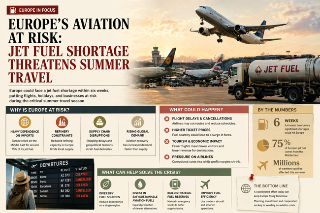Potential Aviation Crisis in Europe: Jet Fuel Shortages and Their Global Impact