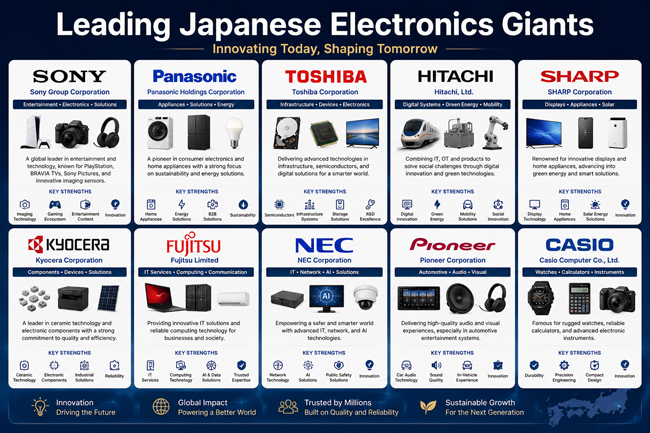 Leading Japanese Electronics Giants